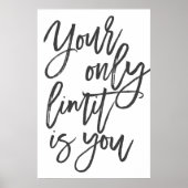 Mindset Quote Minimalistisch Modern Zwart-wit Poster (Voorkant)