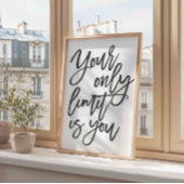 Mindset Quote Minimalistisch Modern Zwart-wit Poster