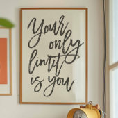 Mindset Quote Minimalistisch Modern Zwart-wit Poster