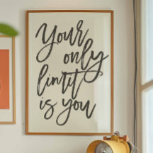 Mindset Quote Minimalistisch Modern Zwart-wit