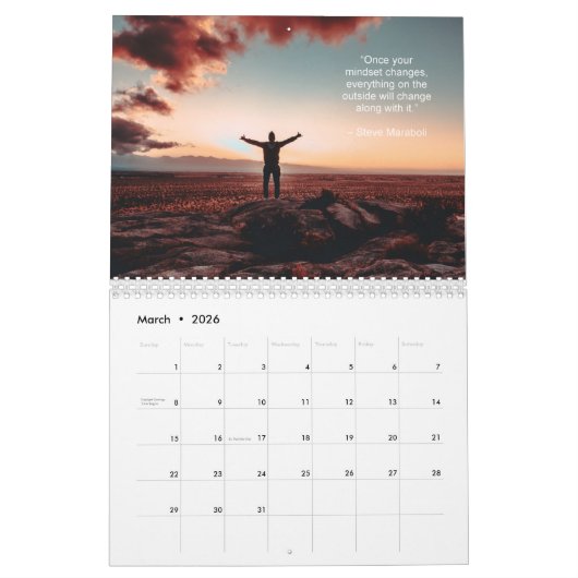 Mindset succes kalender (Mar 2026)
