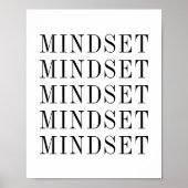 Mindset Typografie Black en White Poster (Voorkant)