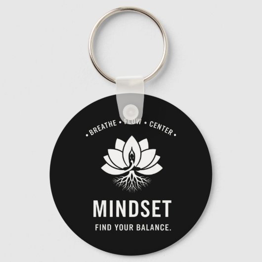 Mindset Vind Je Lance Yoga Meditatie  Sleutelhanger (Voorkant)