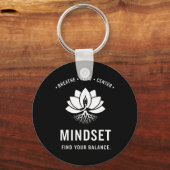 Mindset Vind Je Lance Yoga Meditatie  Sleutelhanger (Voorkant)