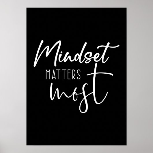 Mindset zaken, Hustle succes Gym Motivatie Poster (Voorkant)