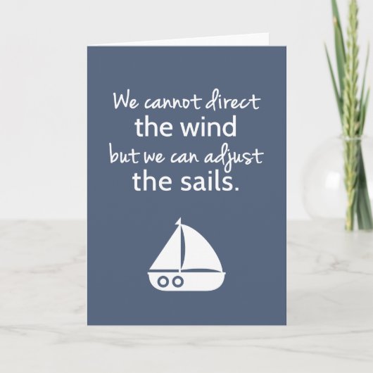 Mindset Zeilboot Motiverende Spreuk Kaart (Voorkant)