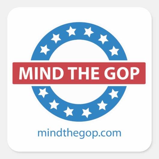 MindtheGOP.com Vierkante Stickers (Voorkant)