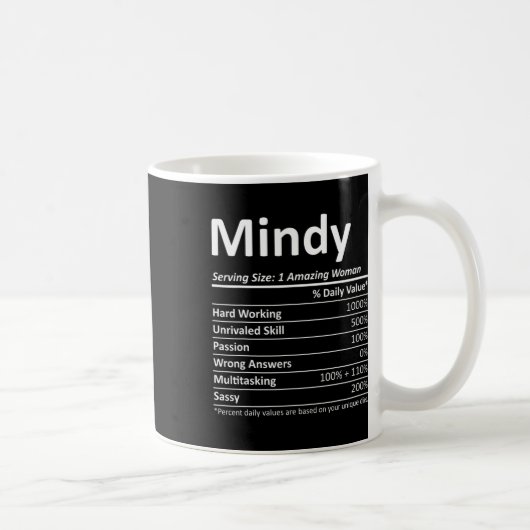 Mindy Voeding Gepersonaliseerde Naam Grappige Kers Koffiemok (Rechts)