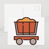 Mine Cart Briefkaart (Voorkant / Achterkant)