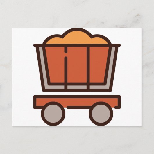 Mine Cart Briefkaart (Voorkant)