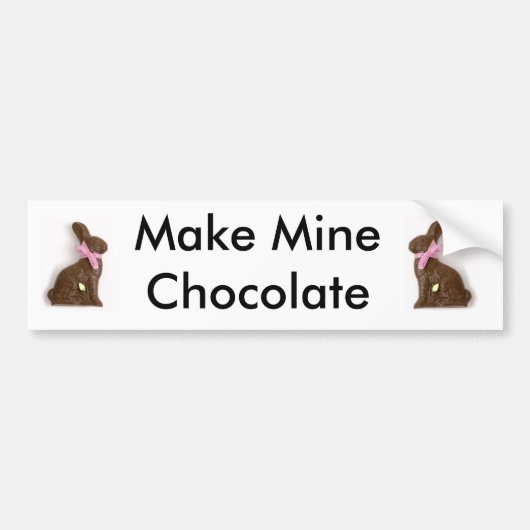 Mine Chocolade maken Bumpersticker (Voorkant)