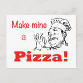 Mine een Pizza maken! Briefkaart (Voorkant)