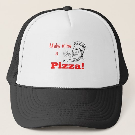 Mine een Pizza maken! Trucker Pet (Voorkant)