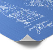 Mine Elevator 1892 Patent Art Blueprint Poster (Hoek)