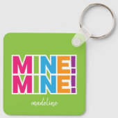 MINE! - Kleurrijke persoonlijke Sleutelhanger (Achterkant)