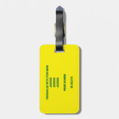 Mine! meisje volleybal groen goud team kleuren bagagelabel (Achterkant verticaal)