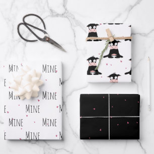 "Mine Mine" Gek Schattige Koe Liefde Inpakpapier Vel