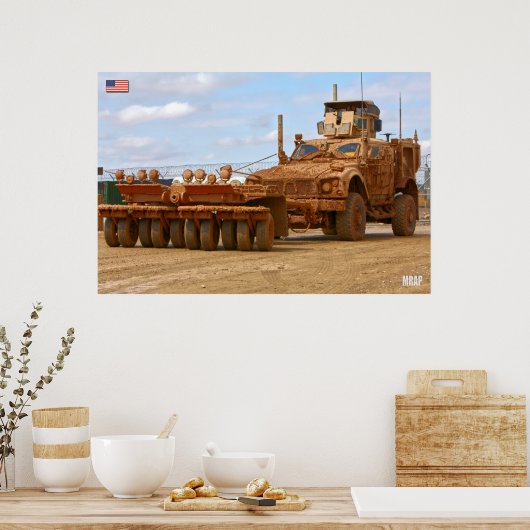 MINE-RESISTENT AMBUSH BESCHERMD VOERTUIG POSTER (Keuken)