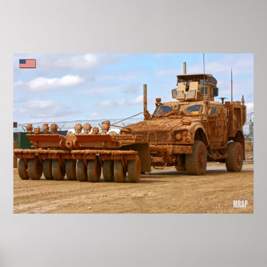 MINE-RESISTENT AMBUSH BESCHERMD VOERTUIG POSTER (Voorkant)