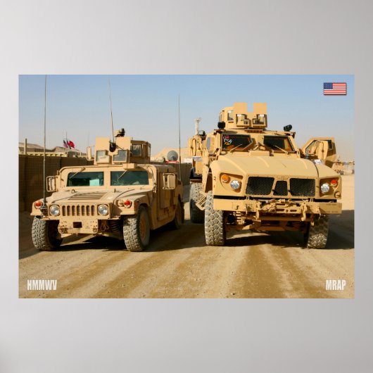 MINE-RESISTENT AMBUSH BESCHERMD VOERTUIG POSTER (Voorkant)