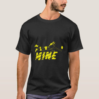 Mine Schattige Volleybal Duik Meisje V-Ball Speler T-shirt
