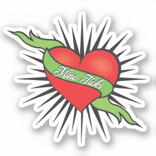 Mine Ticks Tattoo Sticker (Voorkant)