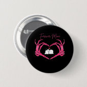 Mine, Valentijnsdag Classic - Skeleton Handen Hore Ronde Button 5,7 Cm (Voorkant /achterkant)