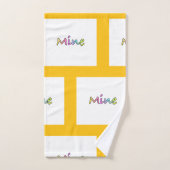 Mine Yellow Grid  Bad Handdoek (Handdoek)