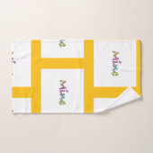 Mine Yellow Grid  Bad Handdoek (Handdoek)