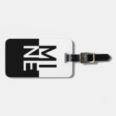 MINE zwart-wit Bagagelabel (Voorkant horizontaal)