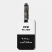 MINE zwart-wit Bagagelabel (Achterkant verticaal)