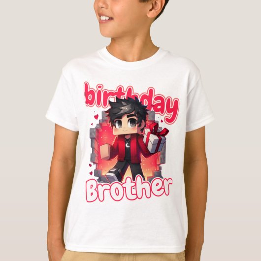 Minecraft Aphmau, broer van de verjaardag, Cool Aa T-shirt (Voorkant)