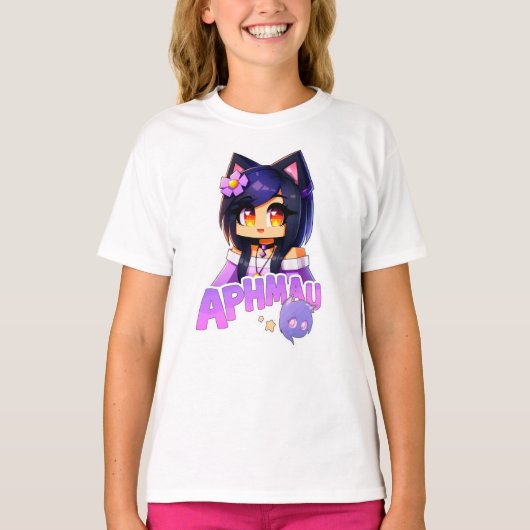 Minecraft Aphmau, Schattigee Youtuber, Fan Art, Me T-shirt (Voorkant)