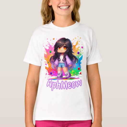 Minecraft Aphmau, Schattigee Youtuber, Fan Art, Me T-shirt (Voorkant)