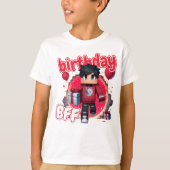 Minecraft Aphmau, Verjaardag BFF, BF, Cool Boy Aar T-shirt (Voorkant)