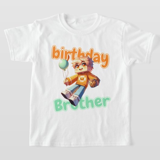 Minecraft Aphmau, Verjaardagsbroeder, Schattige No T-shirt (Laagn)