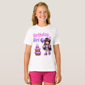 Minecraft Aphmau, Verjaardagsmeisje, Schattigee Yo T-shirt (Voorkant volledig)