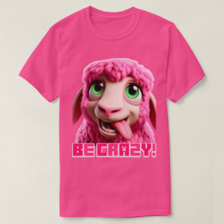 Minecraft "Be Crazy" Minecraft Roze Schaap Grappig T-shirt