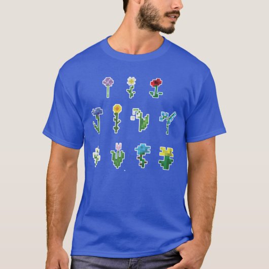 Minecraft Bloemen grappig T-shirt (Voorkant)