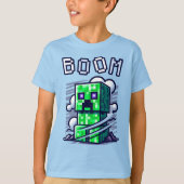Minecraft Creeper, BOOM, Minecrafter, Cool T-shirt (Voorkant)