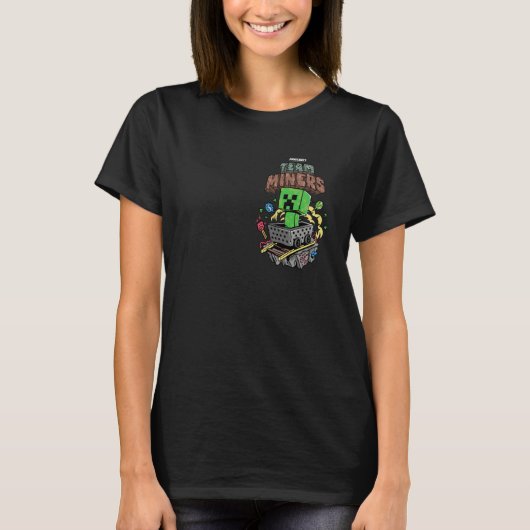 Minecraft Creeper Minecart Explosion T-shirt (Voorkant)