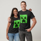 Minecraft Creeper Pixelated Big Face Character T-shirt (Unisex)
