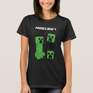 Minecraft Creeper With Floating Heads Design T-shirt
