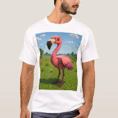 Minecraft flamingo  t-shirt (Voorkant)