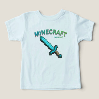 Minecraft Geïnspireerd Pixels Zwaard Gaming T-Shir
