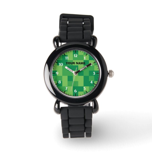 Minecraft gepersonaliseerd horloge (Voorkant)