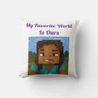 Minecraft-Inspired Gamer Pillow | Pixel Art Couple Kussen