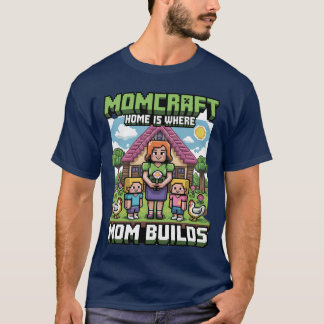 Minecraft mama gelukkige moederdag meisje t-shirt