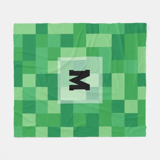 Minecraft Monogram Fleece Blanket Deken (Voorkant (Horizontaal))