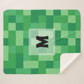 Minecraft Monogram Sherpa Blanket Deken (Voorkant (horizontaal))